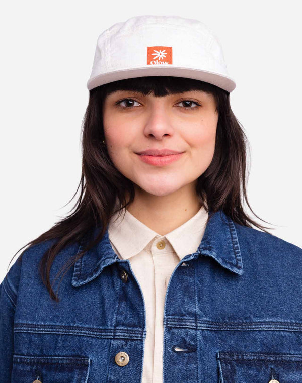 Casquette Five Panel Flower écru