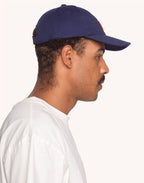 Casquette Six Panel Artisanal Maker Bleu Outremer en sergé coton bio – OLOW