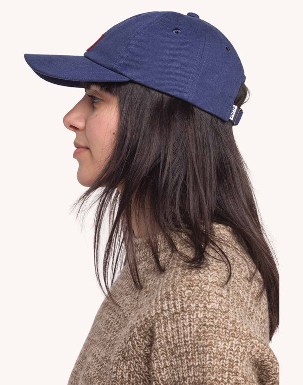 Casquette Six Panel Artisanal Maker Bleu Outremer en sergé coton bio – OLOW