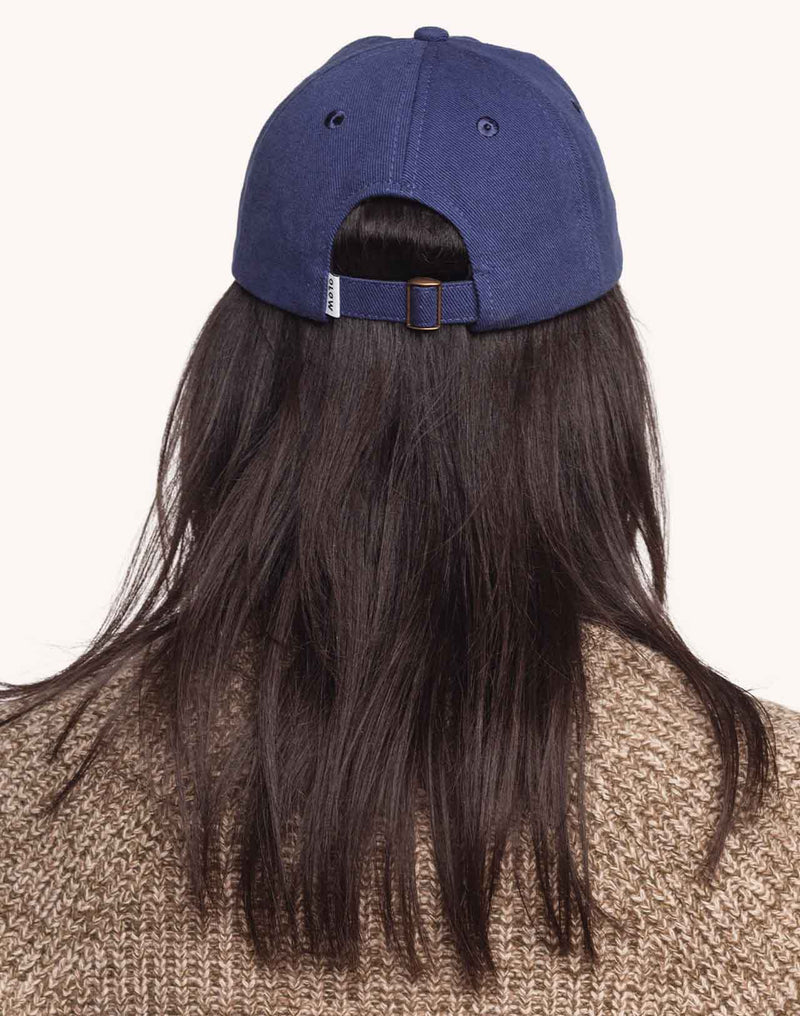 Casquette Six Panel Artisanal Maker Bleu Outremer en sergé coton bio – OLOW