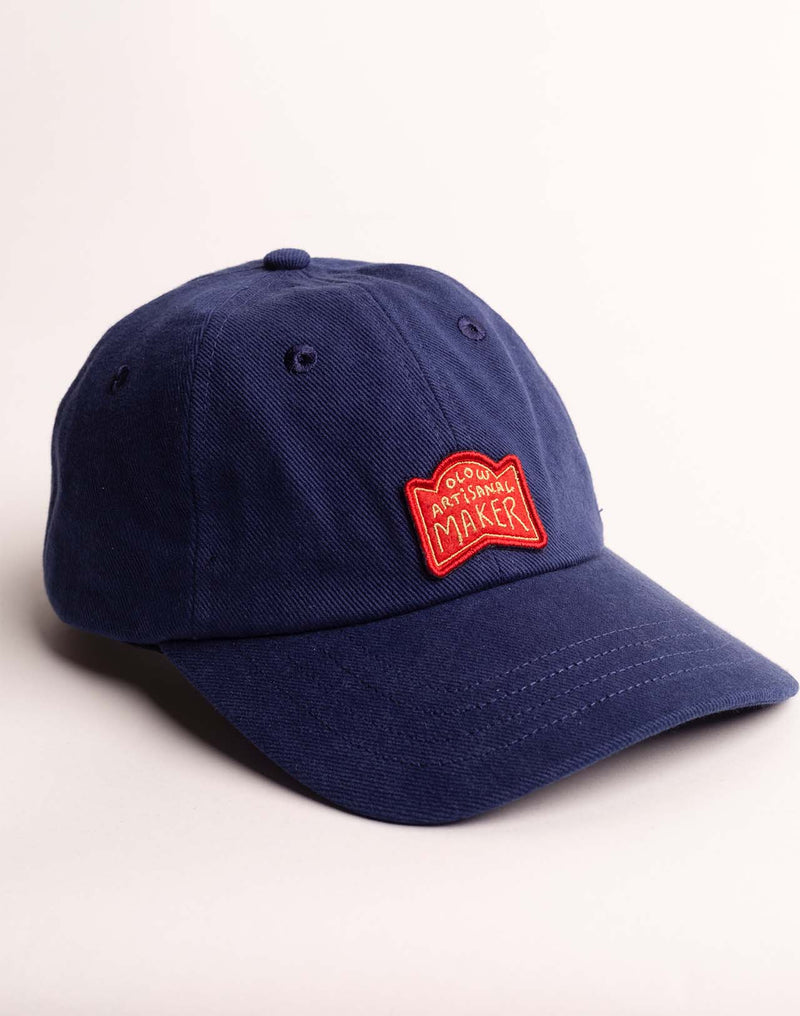 Casquette Six Panel Artisanal Maker Bleu Outremer en sergé coton bio – OLOW