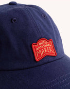 Casquette Six Panel Artisanal Maker Bleu Outremer en sergé coton bio – OLOW
