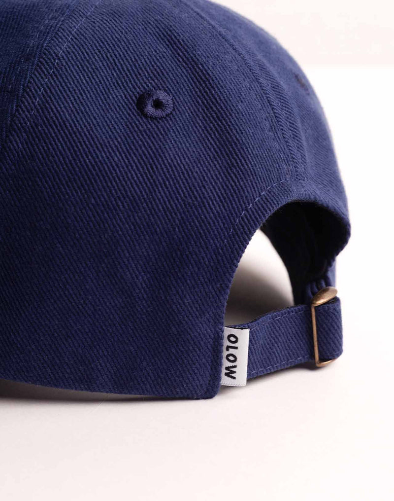 Casquette Six Panel Artisanal Maker Bleu Outremer en sergé coton bio – OLOW