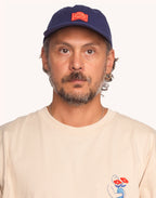 Casquette Six Panel Artisanal Maker Bleu Outremer en sergé coton bio – OLOW