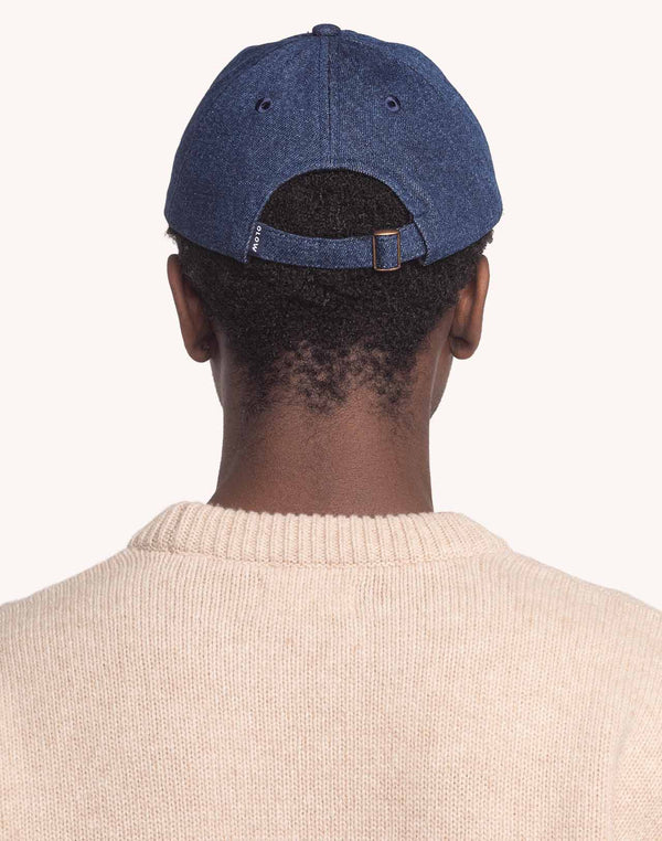 Casquette Six Panel Artisanal Maker Denim Bleu en coton, Coton recyclé – OLOW