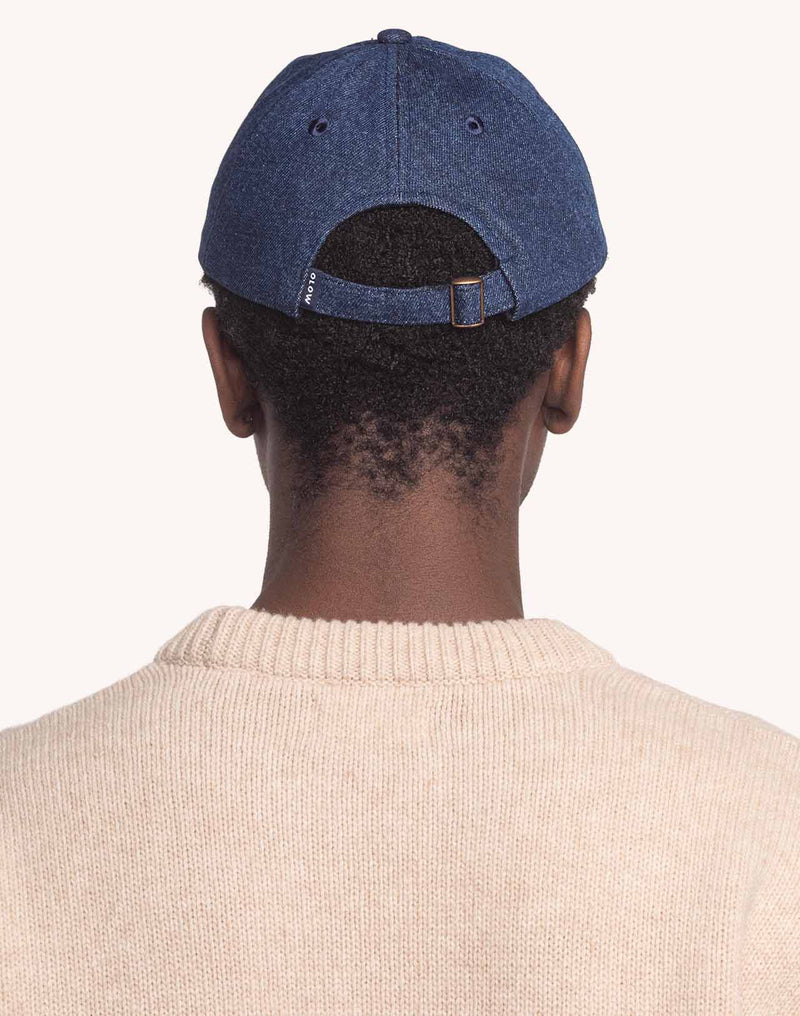 Casquette Six Panel Artisanal Maker Denim Bleu en coton, Coton recyclé – OLOW