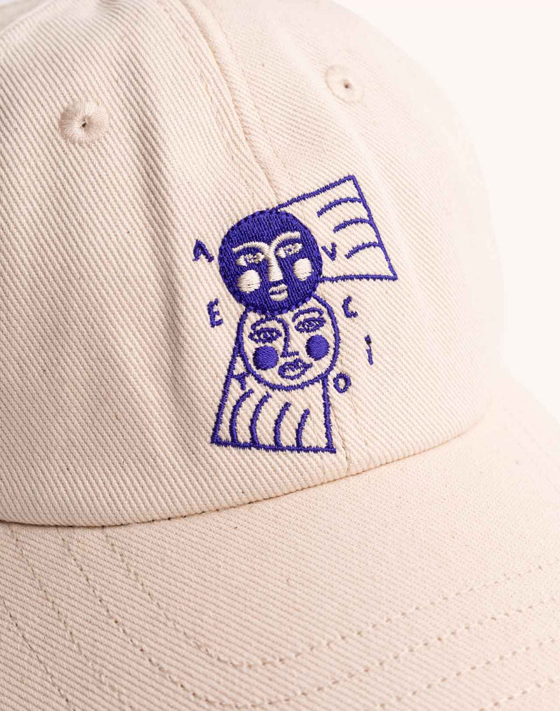 Casquette Six Panel Avec Toi Écru en sergé coton bio – OLOW
