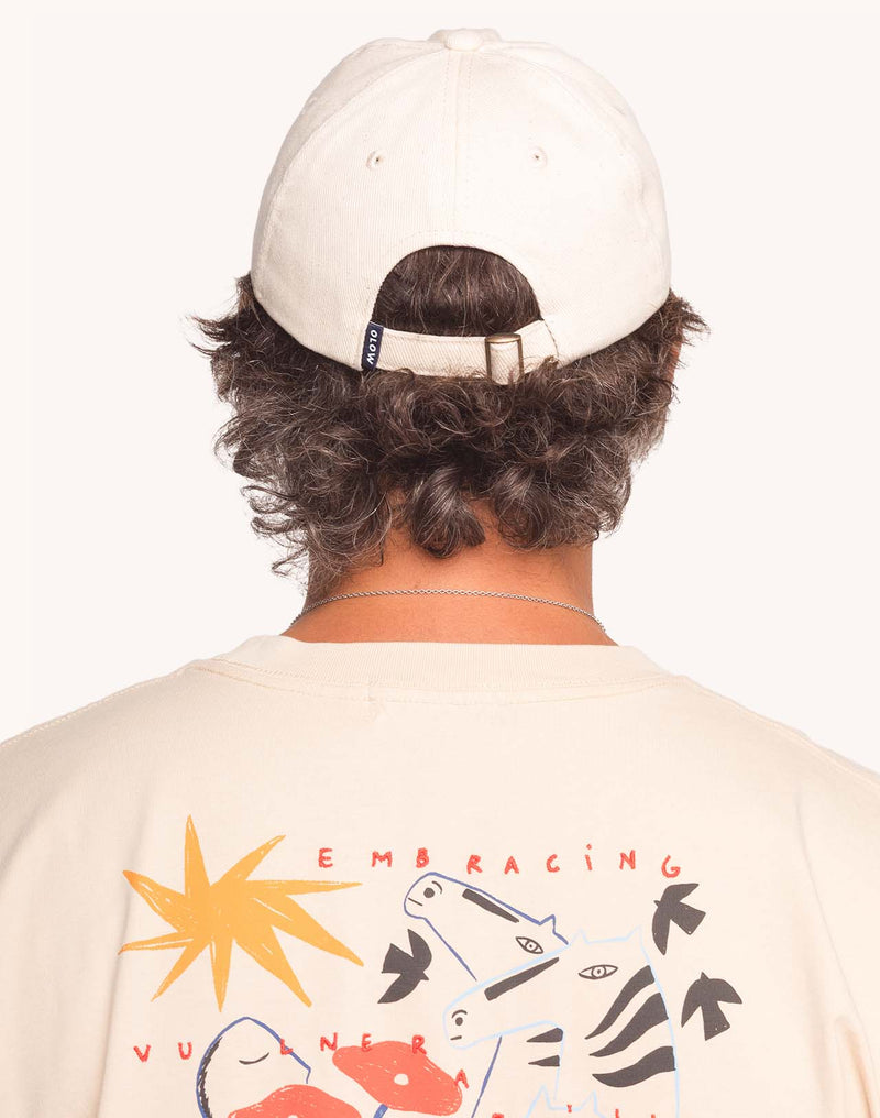 Casquette Six Panel Avec Toi Écru en sergé coton bio – OLOW
