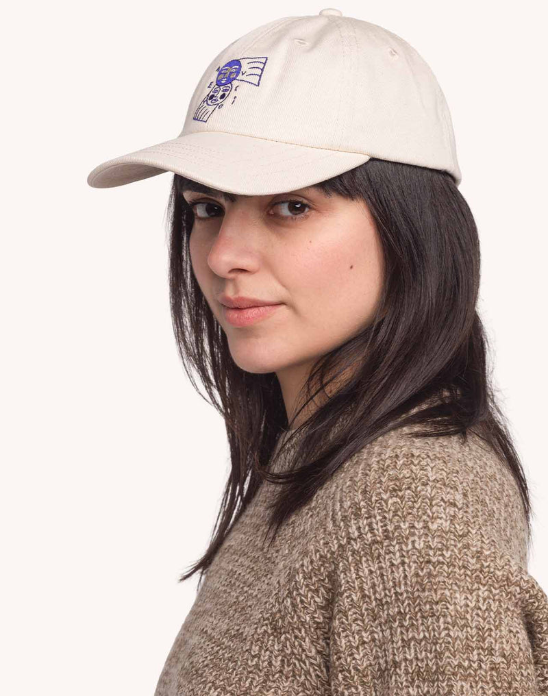 Casquette Six Panel Avec Toi Écru en sergé coton bio – OLOW