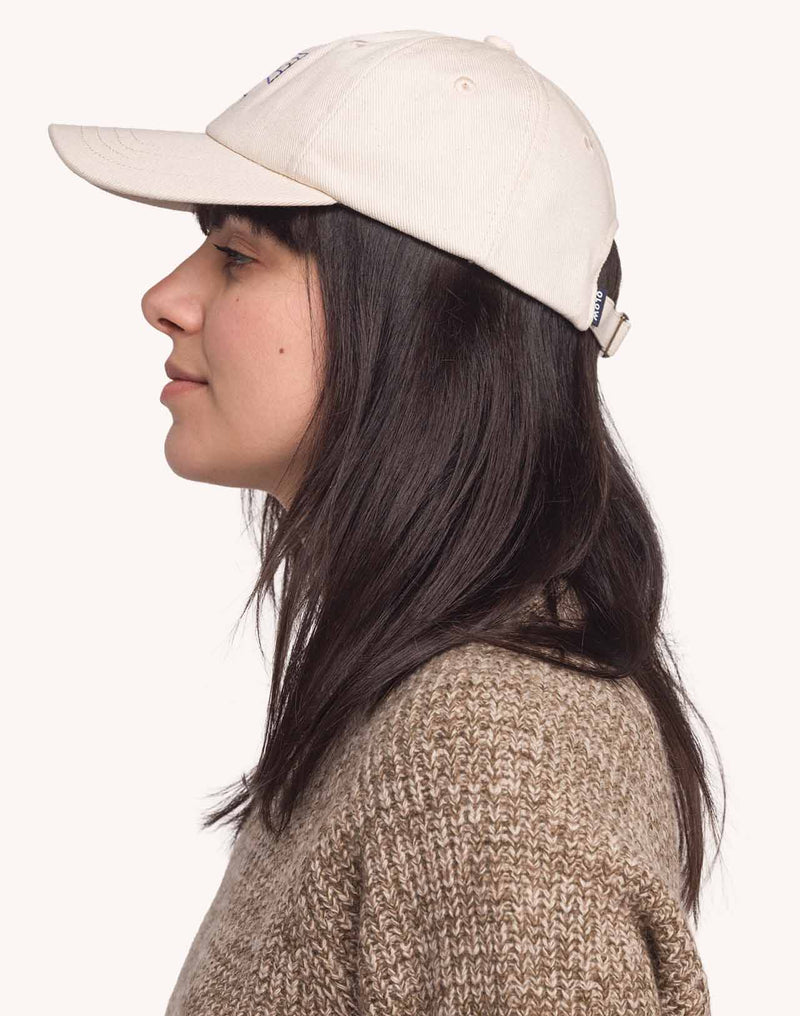 Casquette Six Panel Avec Toi Écru en sergé coton bio – OLOW