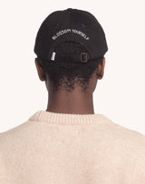 Six-Panel Blossom Yourself Black Denim Cap