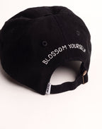 Casquette Six Panel Blossom Yourself Denim Noir en coton bio – OLOW