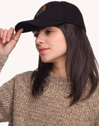 Casquette Six Panel Blossom Yourself Denim Noir en coton bio – OLOW