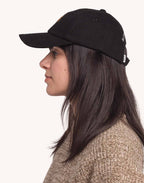 Casquette Six Panel Blossom Yourself Denim Noir en coton bio – OLOW