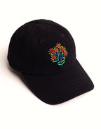 Casquette Six Panel Blossom Yourself Denim Noir en coton bio – OLOW