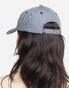Casquette six panel Bud rayé
