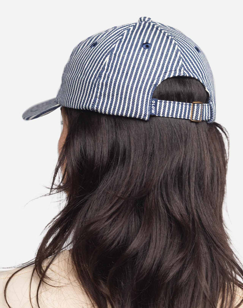 Casquette six panel Bud rayé