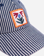 Casquette six panel Bud rayé