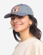 Casquette six panel Bud rayé