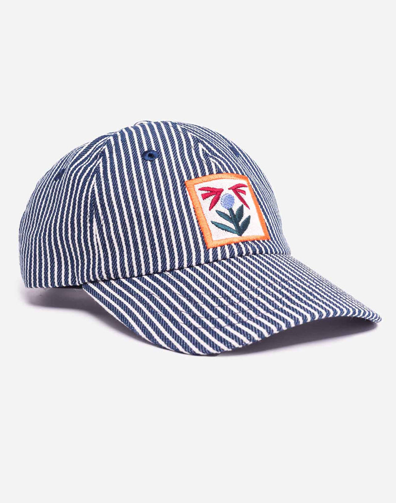 Casquette six panel Bud rayé