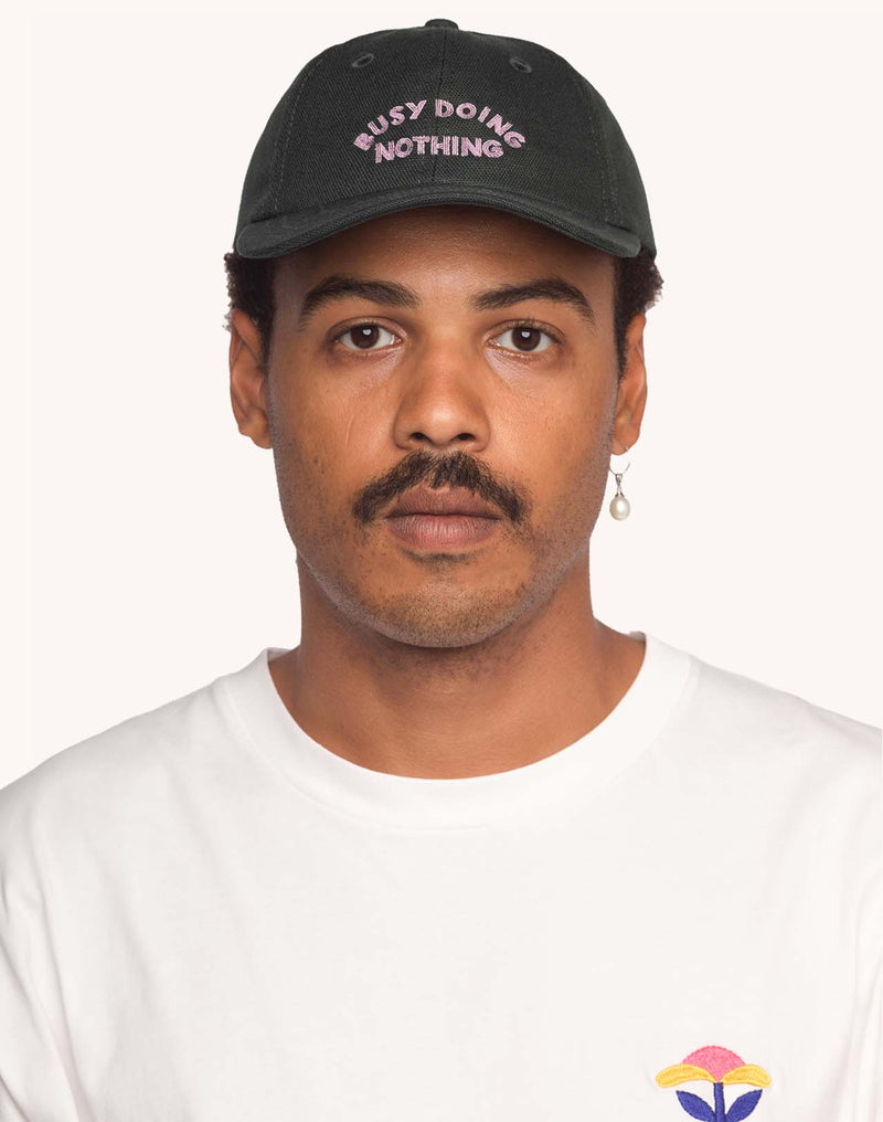 Casquette Six Panel Busy Vert Mélèze en lyocell, Coton – OLOW
