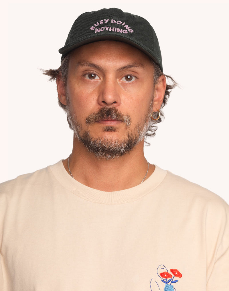 Casquette Six Panel Busy Vert Mélèze en lyocell, Coton – OLOW