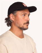 Casquette Six Panel Creative Studio Denim Noir en coton bio – OLOW