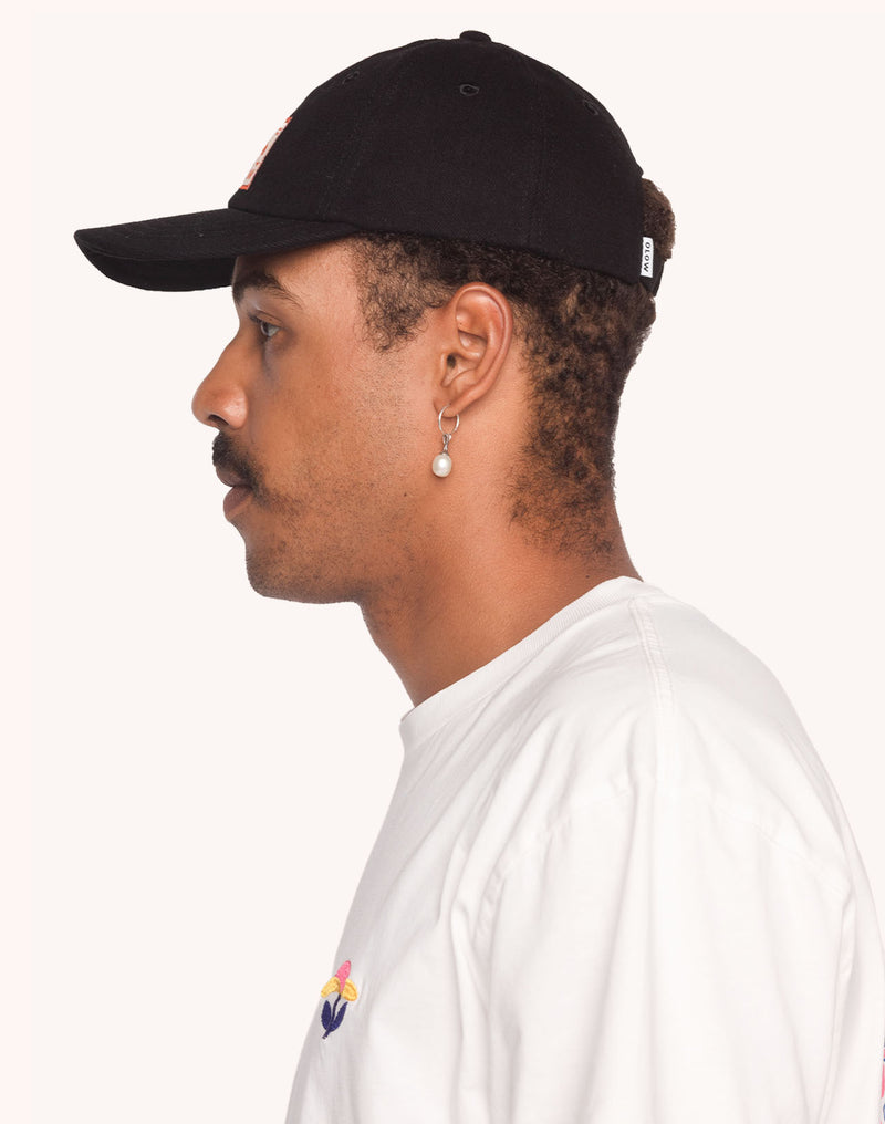Casquette Six Panel Creative Studio Denim Noir en coton bio – OLOW