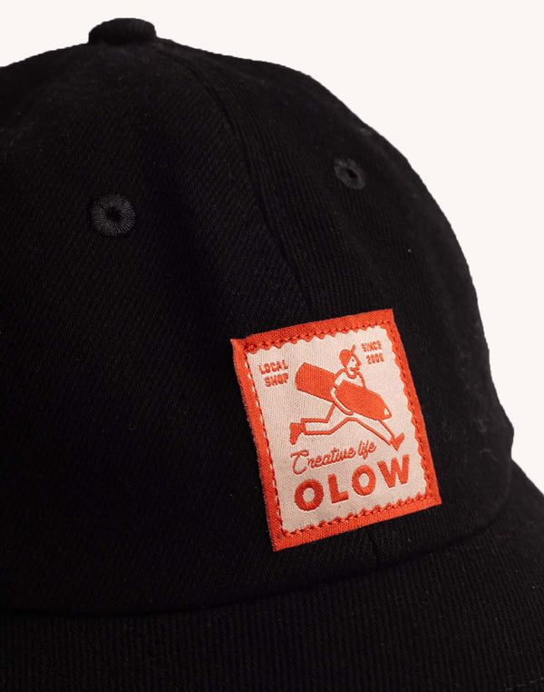 Casquette Six Panel Creative Studio Denim Noir en coton bio – OLOW