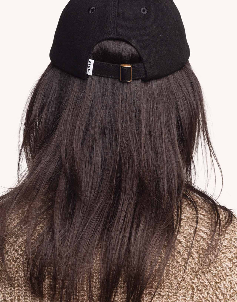 Casquette Six Panel Creative Studio Denim Noir en coton bio – OLOW