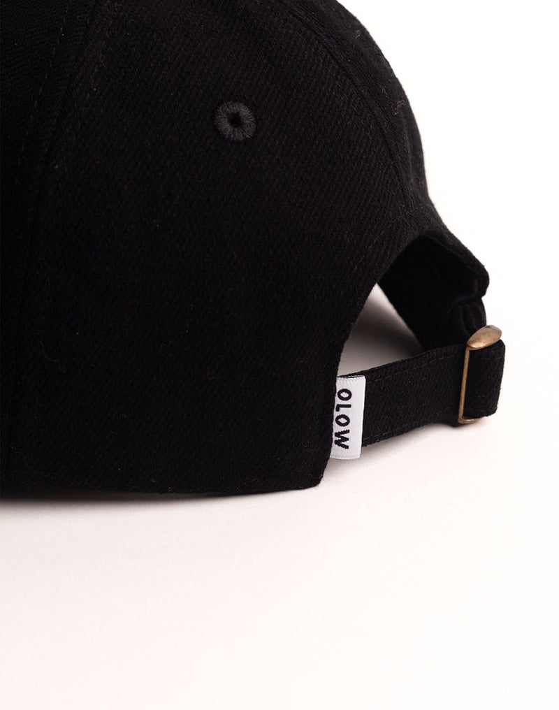 Casquette Six Panel Creative Studio Denim Noir en coton bio – OLOW