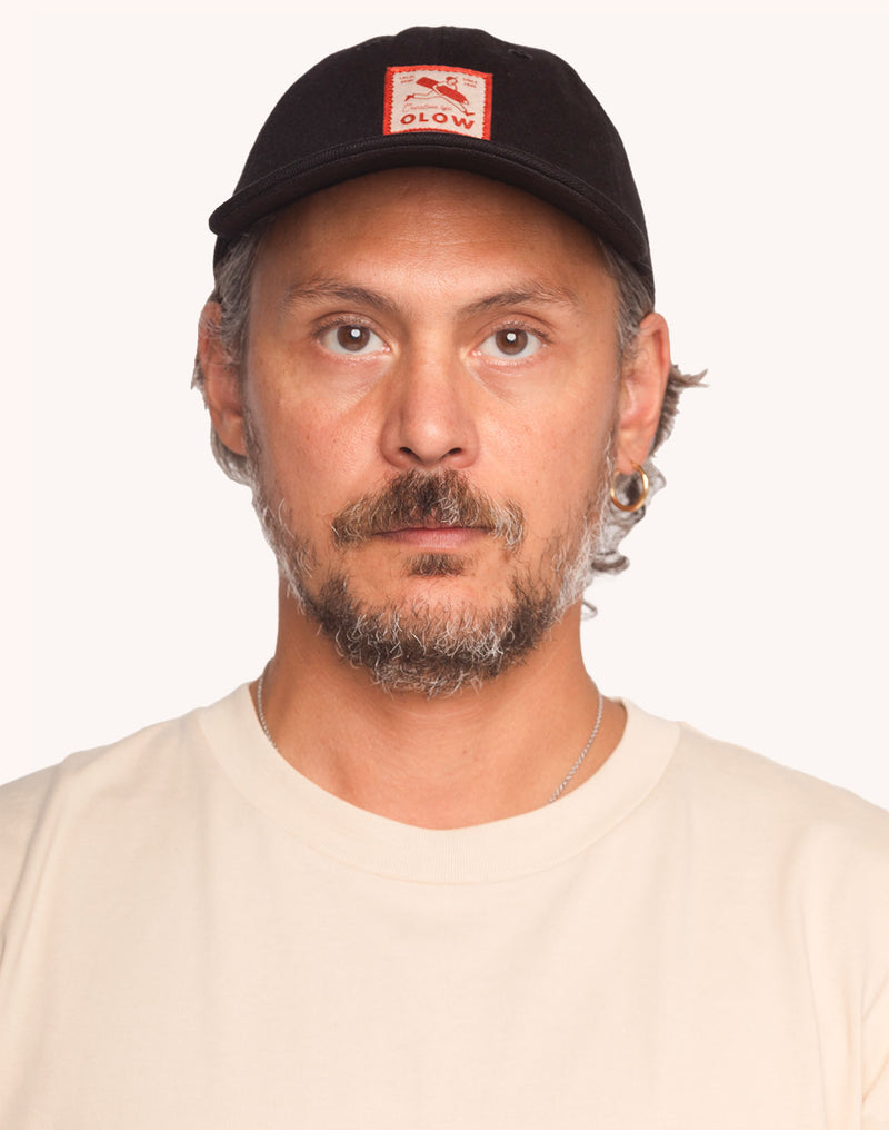 Casquette Six Panel Creative Studio Denim Noir en coton bio – OLOW