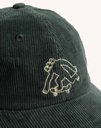 Casquette Six Panel Cruising Vert Mélèze en velours de coton – OLOW