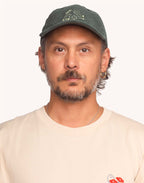 Casquette Six Panel Cruising Vert Mélèze en velours de coton – OLOW