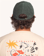 Casquette Six Panel Cruising Vert Mélèze en velours de coton – OLOW