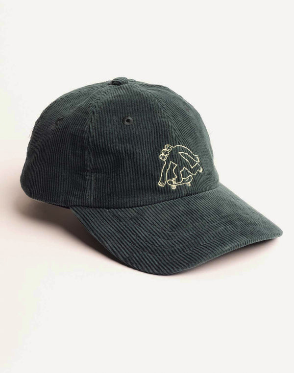 Casquette Six Panel Cruising Vert Mélèze en velours de coton – OLOW