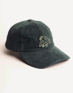Casquette Six Panel Cruising Vert Mélèze en velours de coton – OLOW