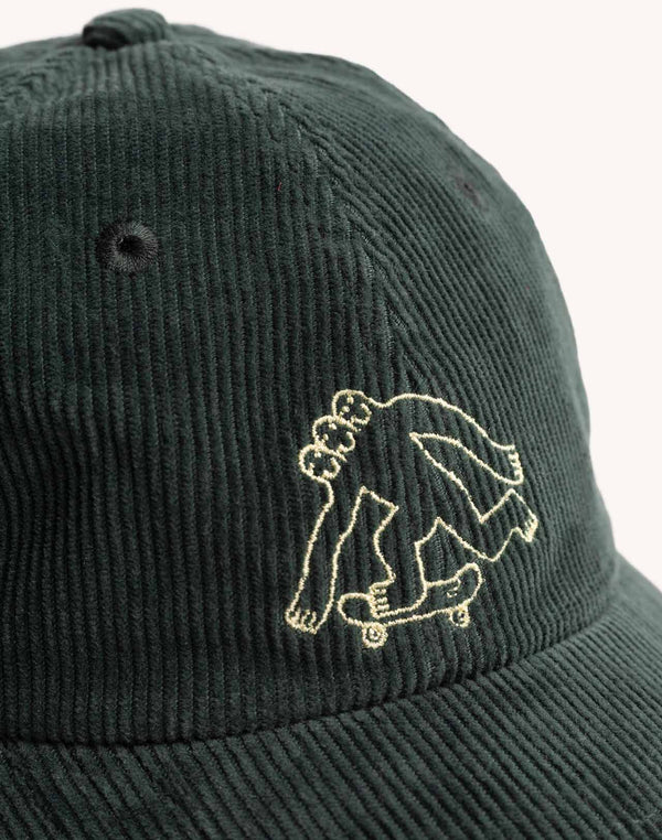 Casquette Six Panel Cruising Vert Mélèze en velours de coton – OLOW