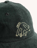 Casquette Six Panel Cruising Vert Mélèze en velours de coton – OLOW