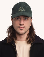 Casquette Six Panel Cruising Vert Mélèze en velours de coton – OLOW