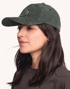 Casquette Six Panel Cruising Vert Mélèze en velours de coton – OLOW