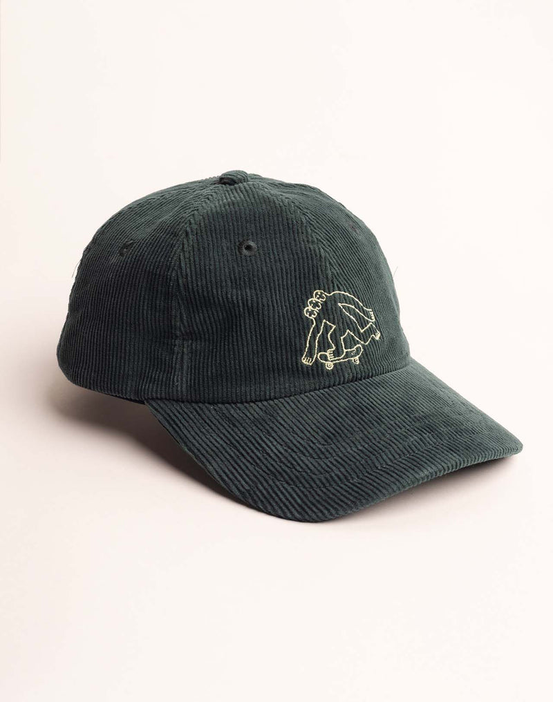 Casquette Six Panel Cruising Vert Mélèze en velours de coton – OLOW