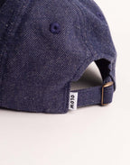 Casquette Six Panel Free Mind Denim Bleu en coton recyclé, Polyester recyclé, Autres fibres recyclées – OLOW