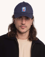 Casquette Six Panel Free Mind Denim Bleu en coton recyclé, Polyester recyclé, Autres fibres recyclées – OLOW