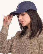 Casquette Six Panel Free Mind Denim Bleu en coton recyclé, Polyester recyclé, Autres fibres recyclées – OLOW
