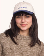 Casquette Six Panel Just Sky Écru & Bleu Outremer en sergé coton bio – OLOW