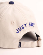 Casquette Six Panel Just Sky Écru & Bleu Outremer en sergé coton bio – OLOW