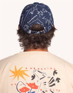 Casquette Six Panel Life Dance Denim Bleu & Marron en coton, Coton recyclé – OLOW