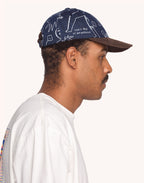 Casquette Six Panel Life Dance Denim Bleu & Marron en coton, Coton recyclé – OLOW