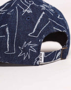 Casquette Six Panel Life Dance Denim Bleu & Marron en coton, Coton recyclé – OLOW